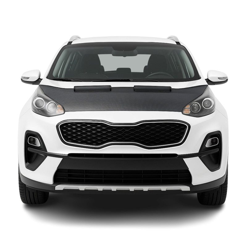 2017-2022 Kia Sportage Car Bonnet Mask Hood Bra Carbon Black 1 Pc
