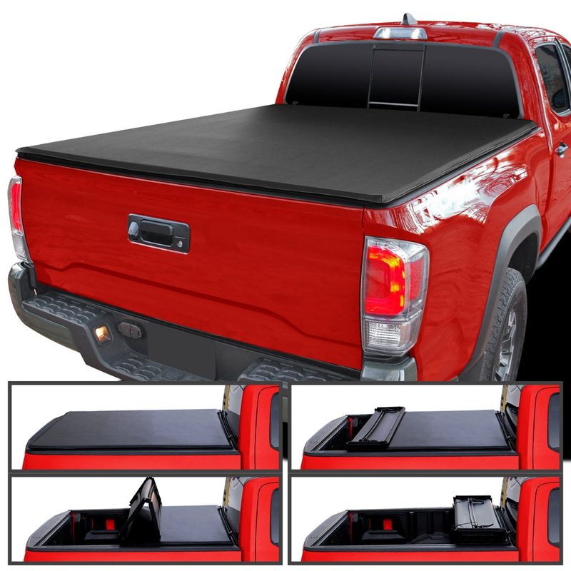2016-2019 Toyota Tacoma 6' Short Bed Soft Quad-Fold Tonneau Cover
