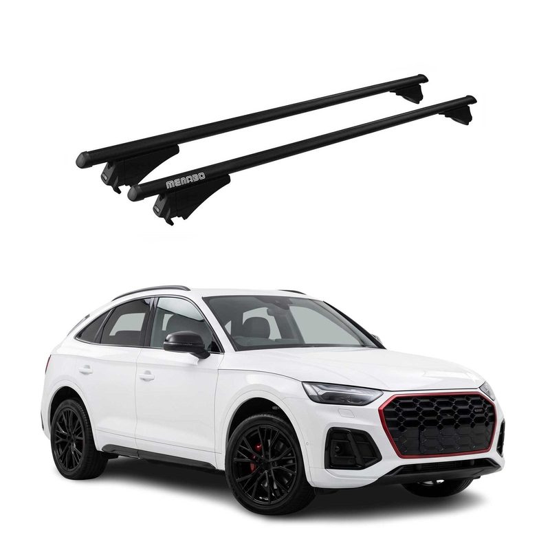 2025-2026 Audi Q5 Roof Rack Cross Bars Luggage Carrier Black 2Pcs
