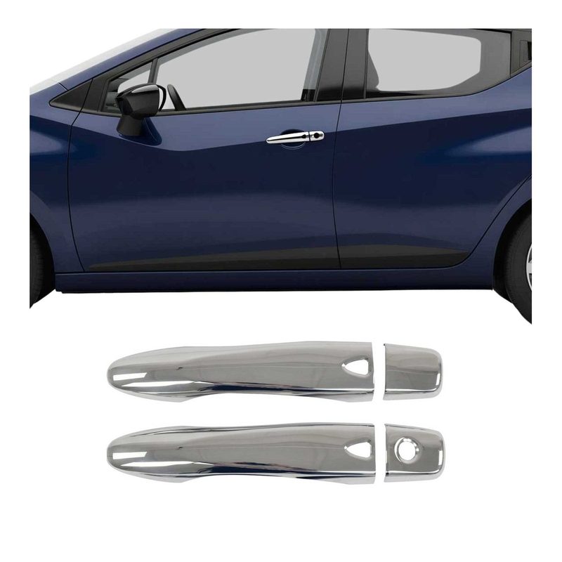 2016-2022 Nissan Micra Car Door Handle Cover Protector Stainless Steel Chrome 4 Pcs