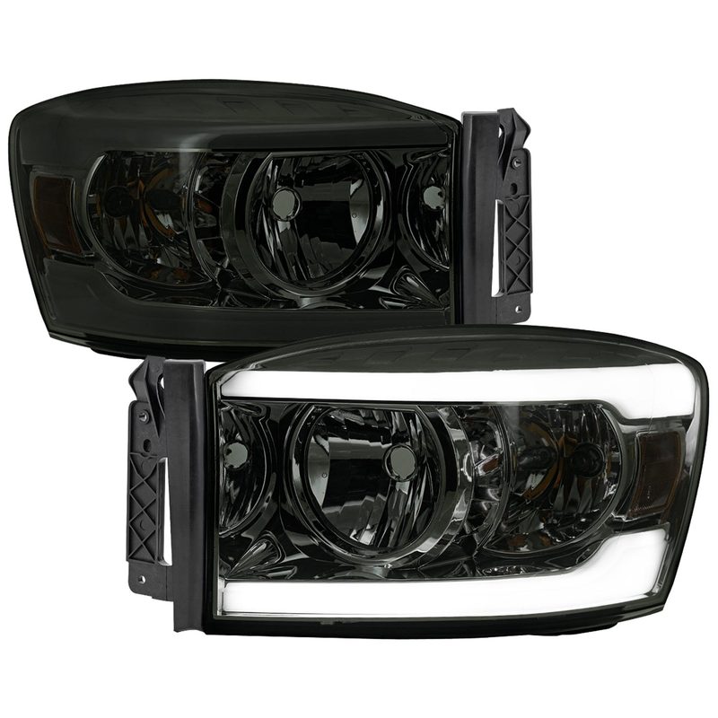 2006-2008 Dodge RAM 1500/ RAM 2500 3500 LED Factory Crystal Headlights Chrome