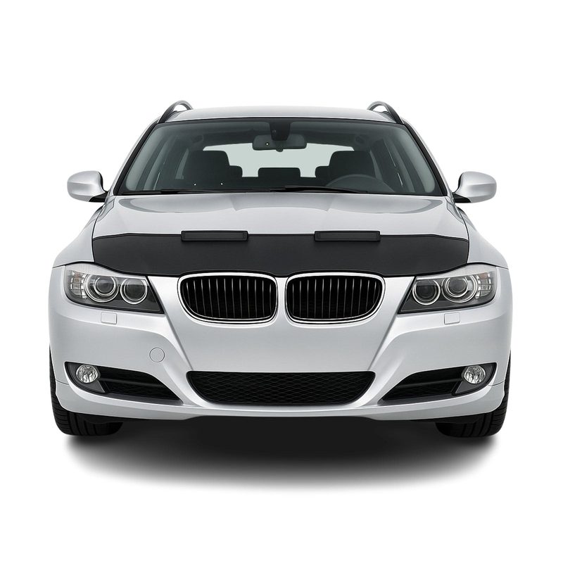 2009-2012 BMW 3 Series E90 E91 Car Bonnet Mask Hood Bra Half Black