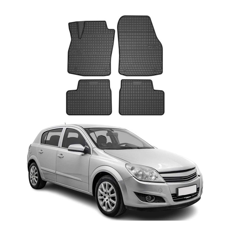 2004-2014 Opel Saturn Astra Floor Mats Liners Full Set All Weather Rubber Black