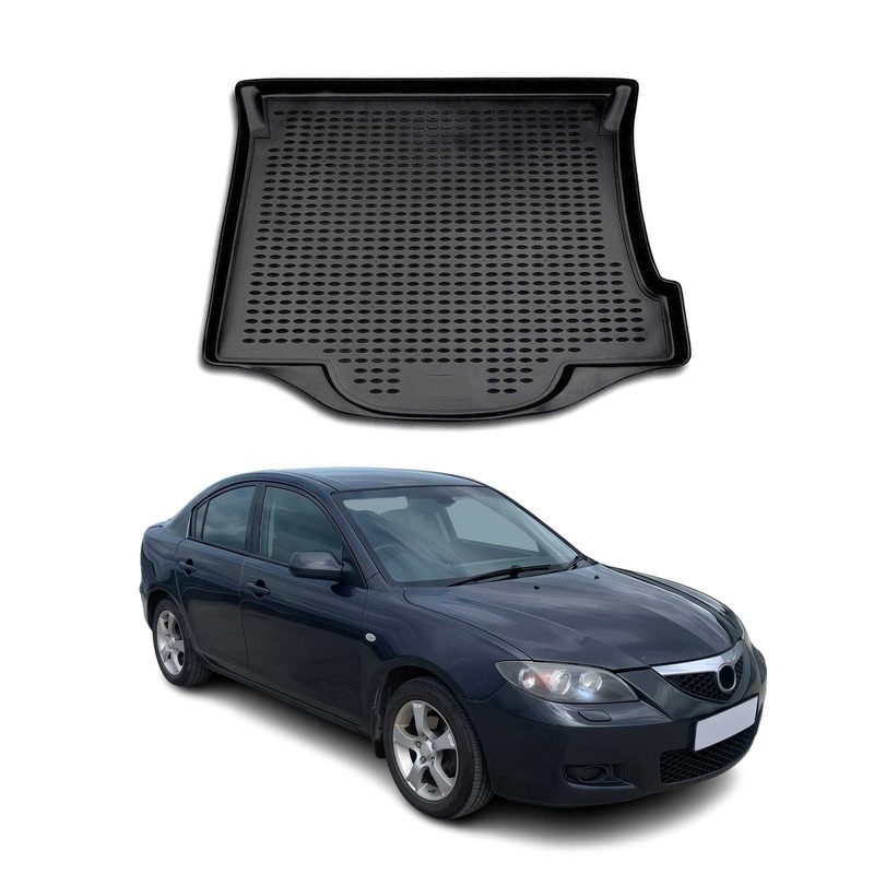 2004-2009 Mazda 3 Sedan Cargo Liner Trunk Mat All Weather Black