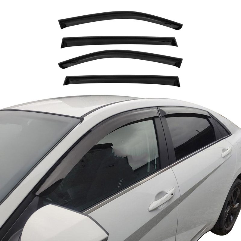 2006-2011 Honda Civic Hatchback Window Visor Vent Rain Deflector 4Pcs Smoke