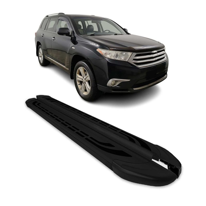2008-2013 Toyota Highlander Running Boards Side Steps Black