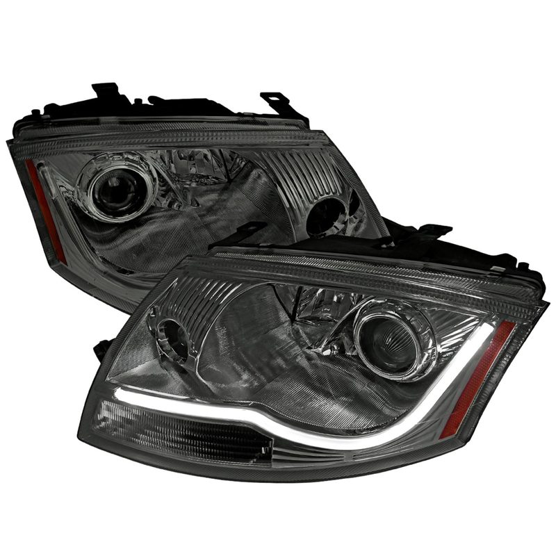 1999-2006 Audi TT LED Bar Projector Headlights Chrome Housing/Smoke Lens
