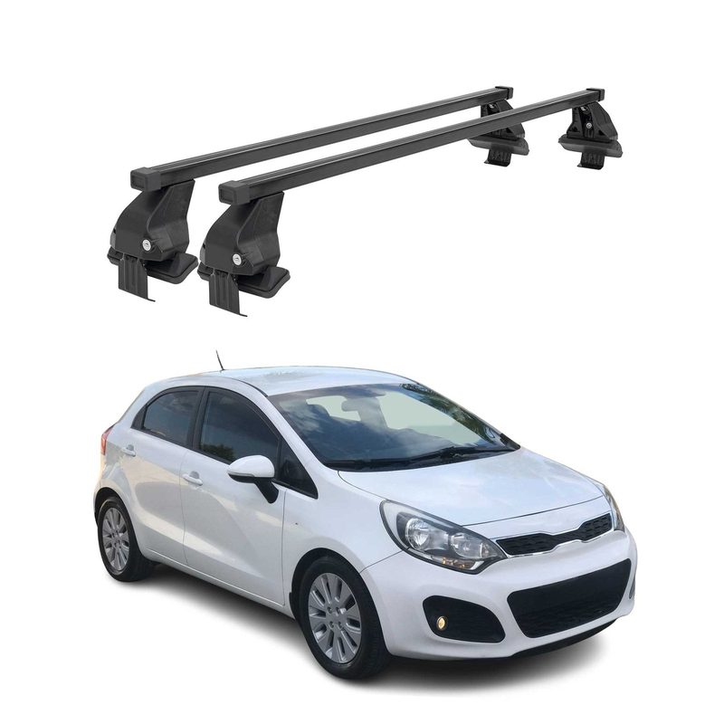 2012-2017 Kia Rio Hatchback Roof Rack Cross Bars Black