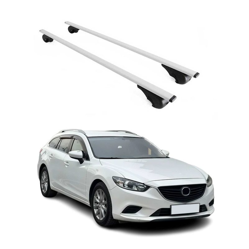2012-2024 Mazda 6 Wagon Roof Rack Cross Bars Silver