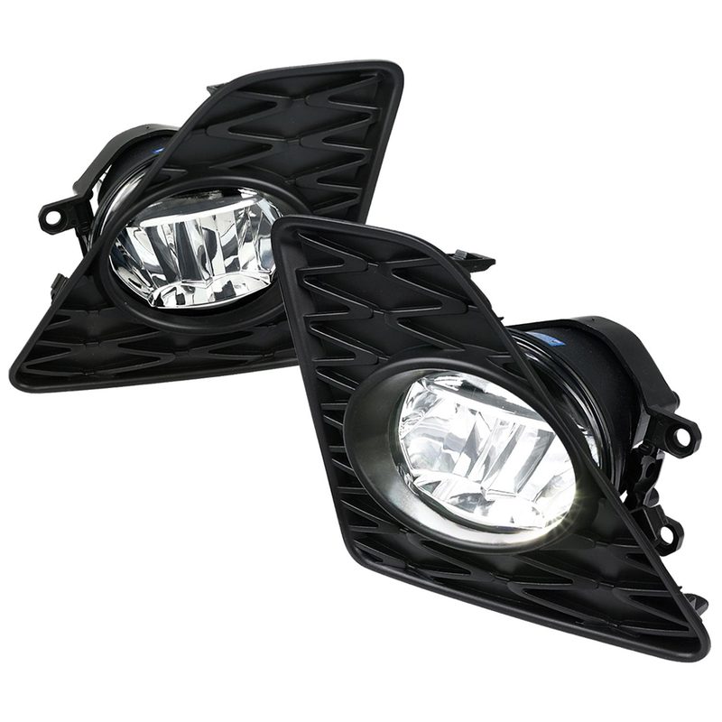 2013-2015 Lexus GS350 F-Sport 6500K LED Fog Lights Kit Chrome/Clear Lens