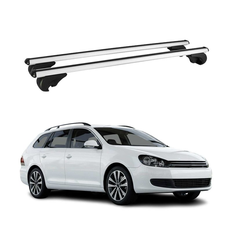 2011-2014 VW Jetta Sportwagen Roof Rack Cross Bars Silver
