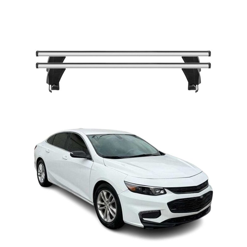 2016-2025 Chevrolet Malibu Roof Rack Cross Bars Silver