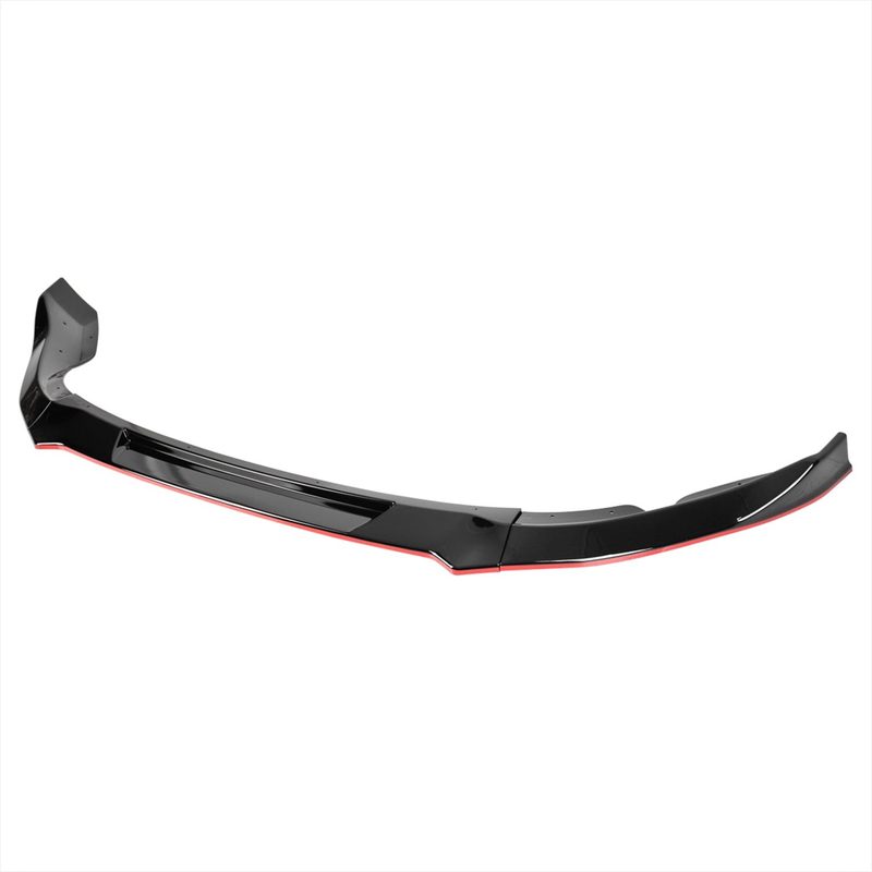2009-2012 Nissan 370Z Glossy Black/Red Trim 3PC Front Bumper Lip Splitter Kit