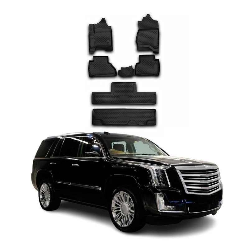 2015-2020 Cadillac Escalade Bucket Seating 7-Seats Floor Mats Liners Full Set All Weather