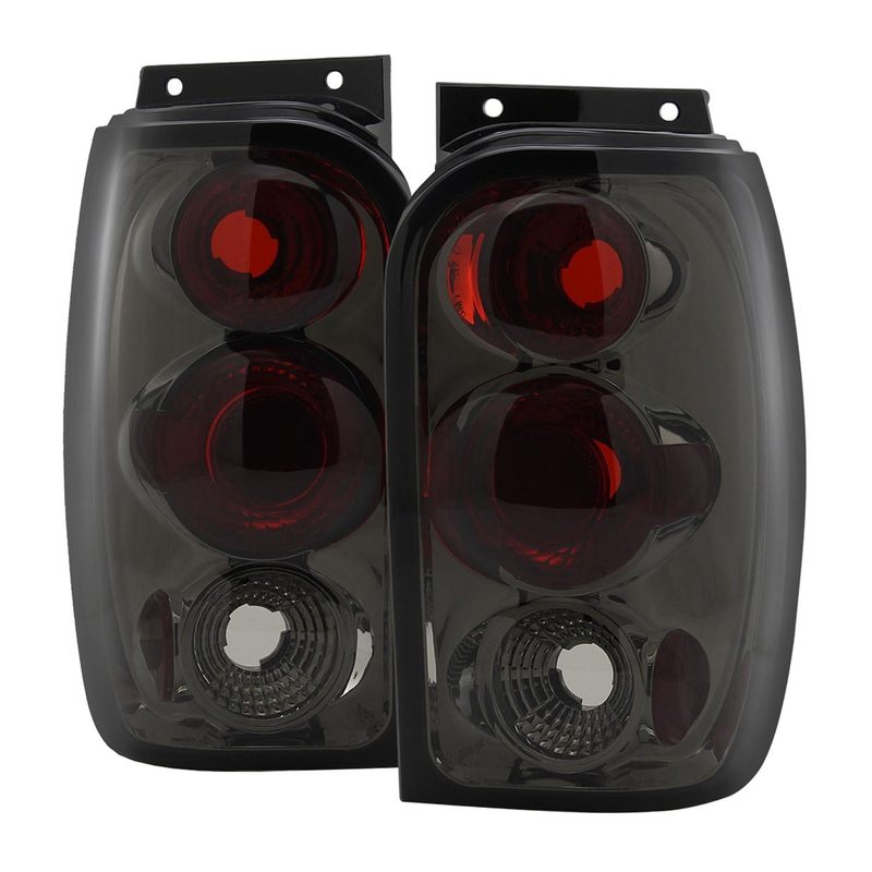 1998-2001 Ford Explorer Mercury Mountaineer Tail Lights Chrome/Smoke Lens