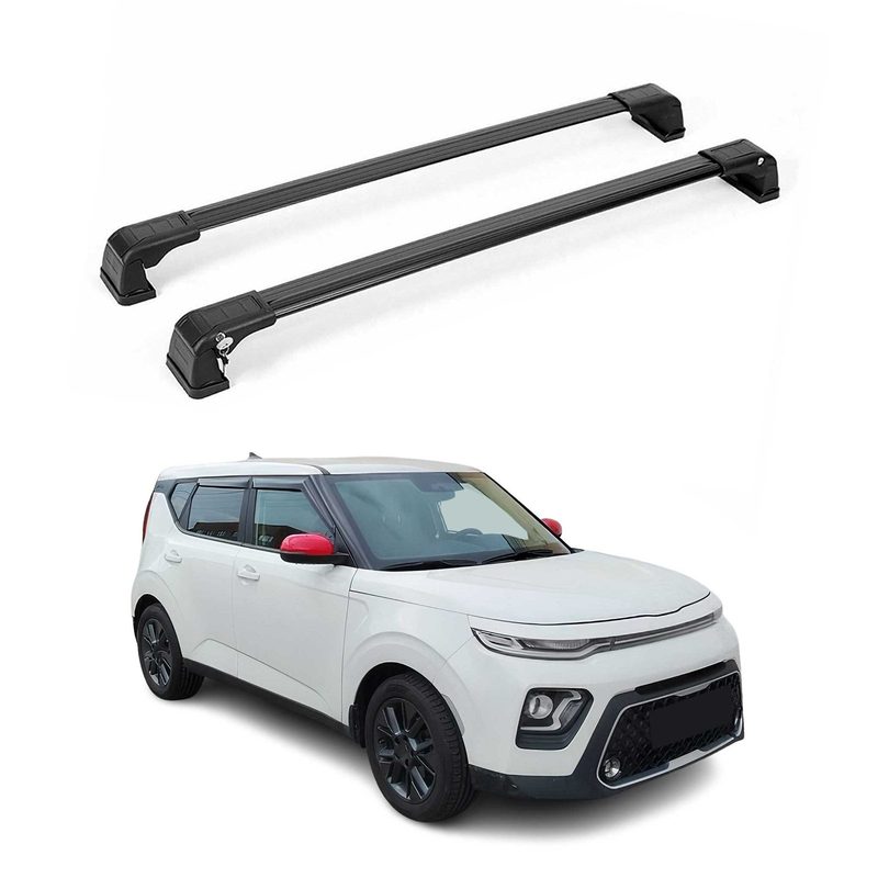 2020-2022 Kia Soul Roof Rack Cross Bars Black