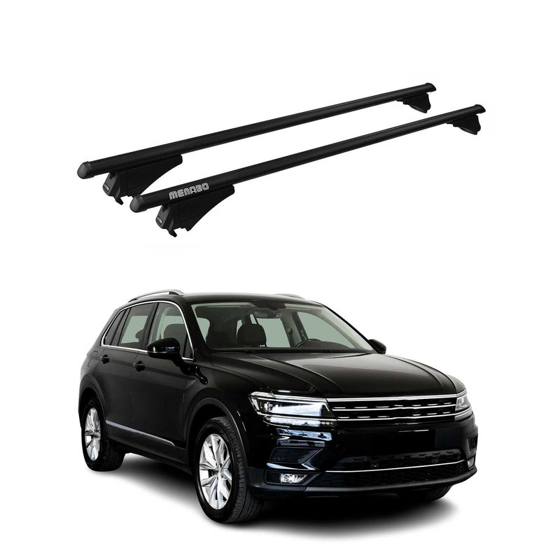 2018-2024 VW Tiguan Allspace Roof Rack Cross Bars Black