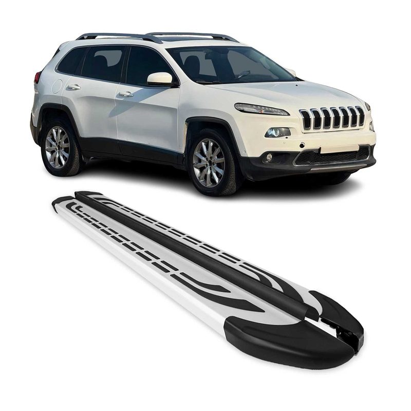 2014-2023 Jeep Cherokee Nerf Bar Side Step Running Boards Alu 2x