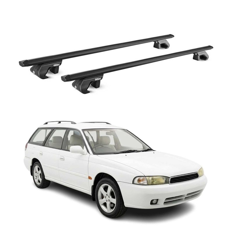 Roof Rack Luggage Carrier for Subaru Legacy I II III Wagon 1989-2004 Black 2Pcs