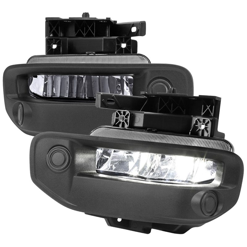 2019-2024 Dodge RAM 1500 LED Fog Lights Kit Chrome Housing/Clear Lens