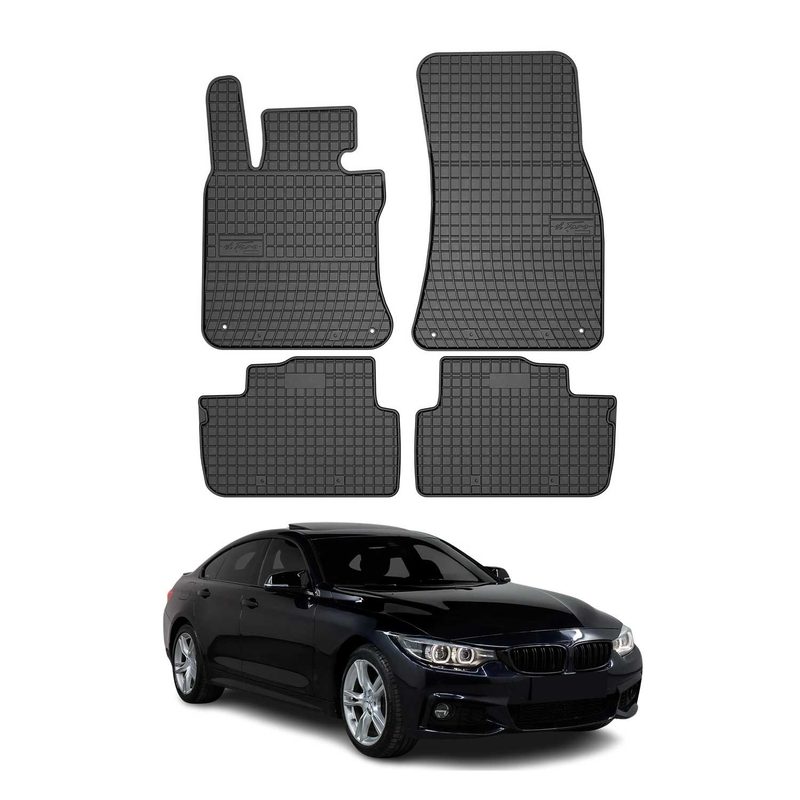 2014-2020 BMW 4 Series F32 Coupe Floor Mats Liners Full Set All Weather Rubber Black