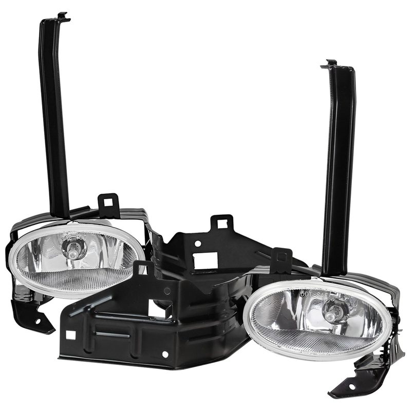 2008-2010 Honda Accord 2DR Coupe H11 Fog Lights Kit Chrome/Clear Lens