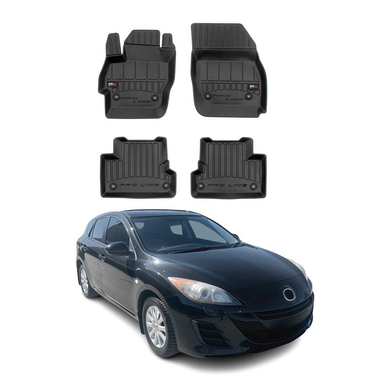 2010-2013 Mazda 3 Premium Floor Mats Liners Full Set All Weather Heavy Duty
