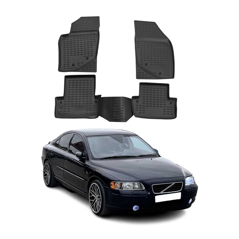 2001-2009 Volvo S60 Floor Mats Liners Full Set All Weather Black