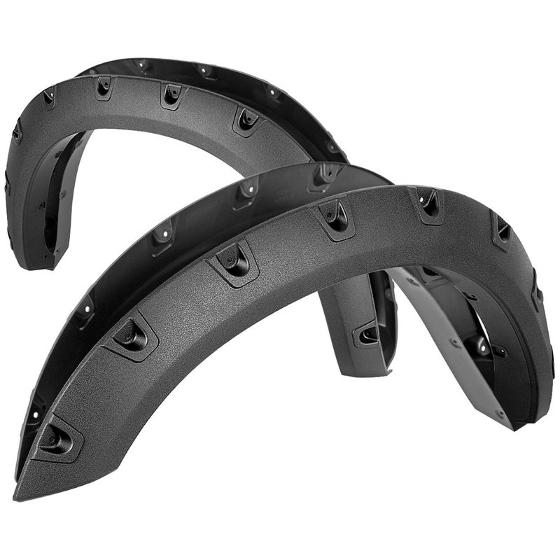 2019-2024 Dodge Ram 2500/3500 4PC Textured Pocket Rivet Style Fender Flares