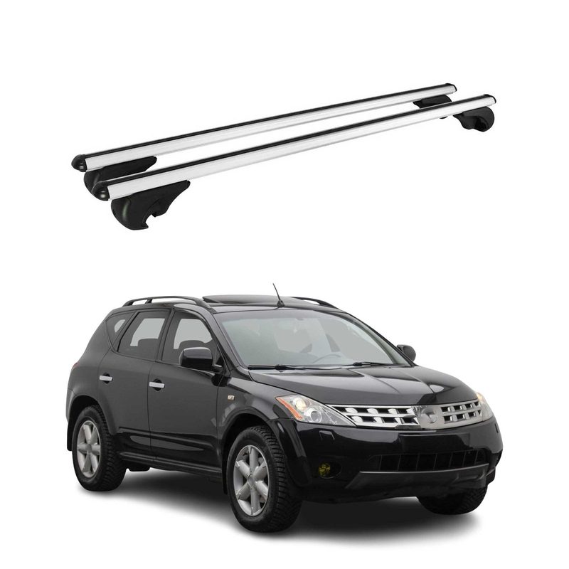 Roof Rack Cross Bars Luggage Carrier for Nissan Murano 2003-2007 TÜV Gray 2 Pcs