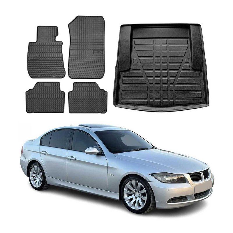 2006-2011 BMW 3 Series E90 Sedan Floor Mats Cargo Liner Set