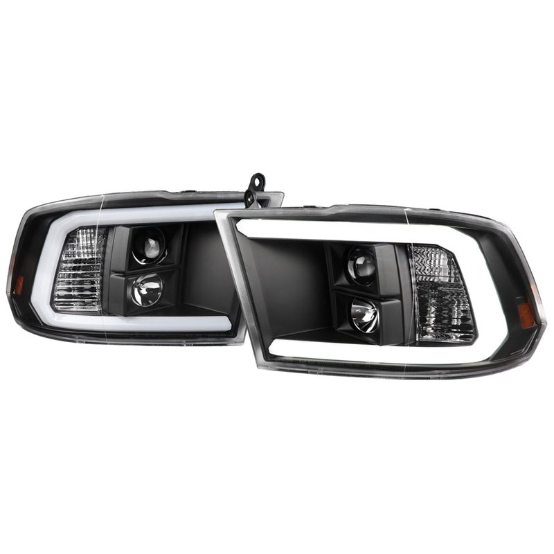 2009-2018 Dodge RAM 1500 / RAM 2500 3500 LED C-Bar Headlights Black