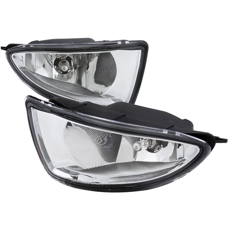 2004-2005 Honda Civic Coupe/Sedan H11 Fog Lights Kit - HZ Chrome/Clear Lens