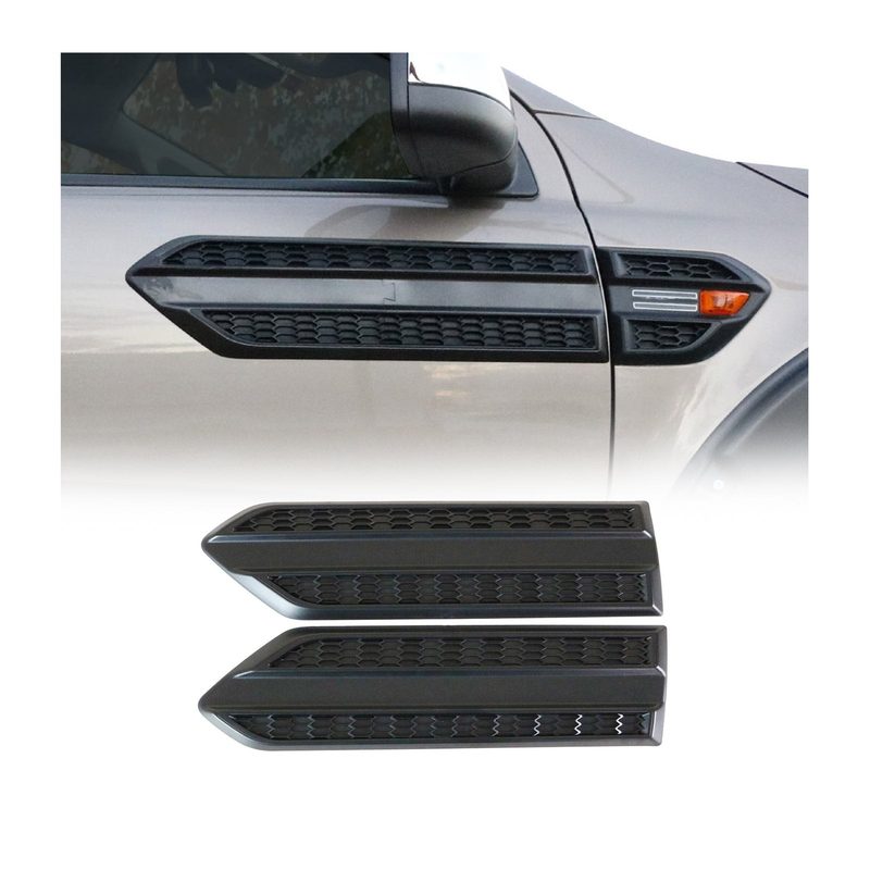 1998-2004 Nissan Frontier Side Door Molding Trim Skirt Garnish ABS Black 2Pcs
