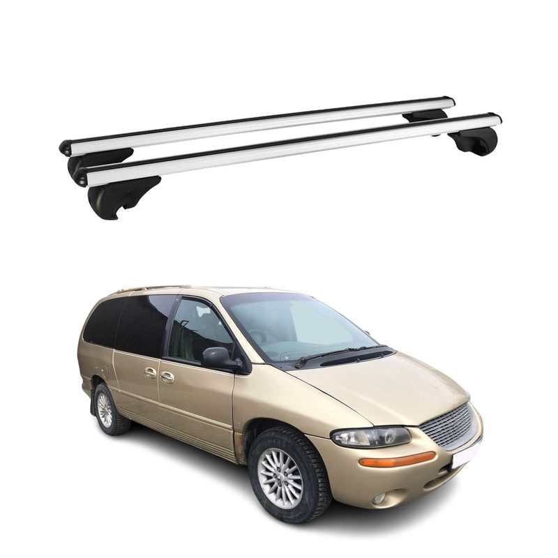 2001-2010 Chrysler Town & Country Roof Rack Cross Bars Silver