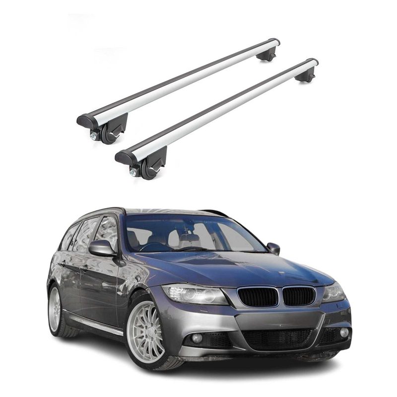 2005-2012 BMW 3 Series E91 Wagon Roof Rack Cross Bars Silver