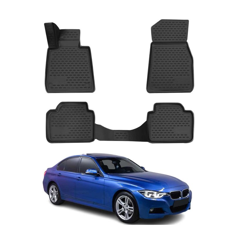 2014-2020 BMW 4 Series F32 F26 Coupe Floor Mats Liners Full Set All Weather Black