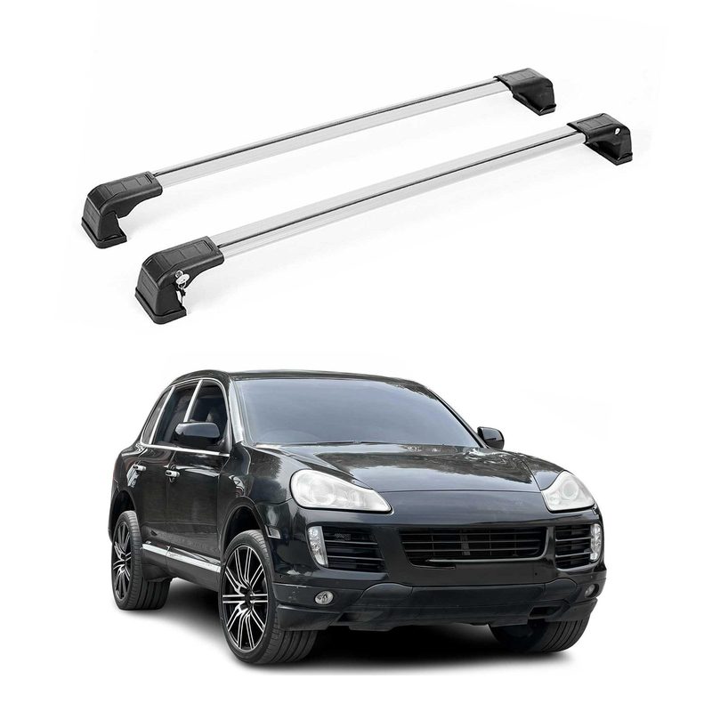 2003-2010 Porsche Cayenne Roof Rack Cross Bars Silver