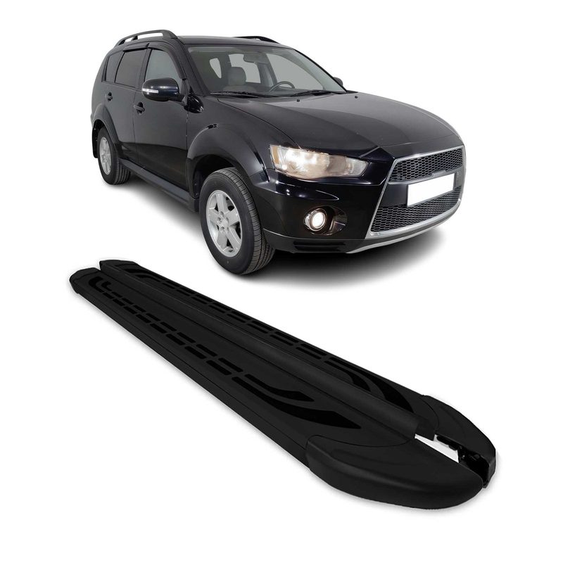 2007-2013 Mitsubishi Outlander Running Boards Side Steps Black