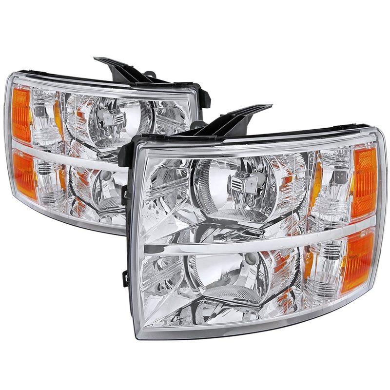 2007-2013 Chevy Silverado 1500/ 2500HD 3500HD Factory Headlights Chrome