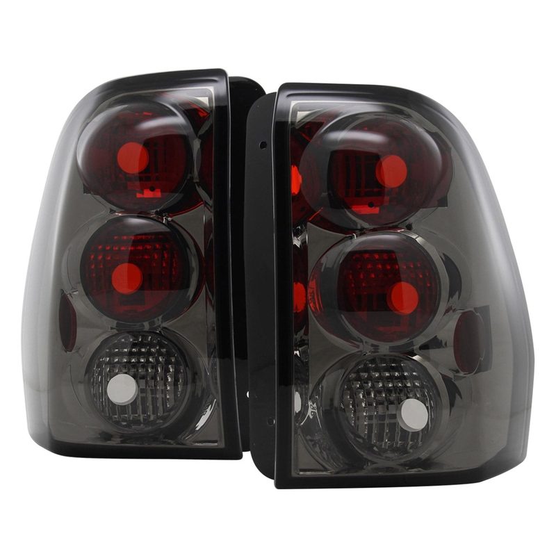 2002-2009 Chevrolet Trailblazer Tail Lights Chrome Housing/Smoke Lens