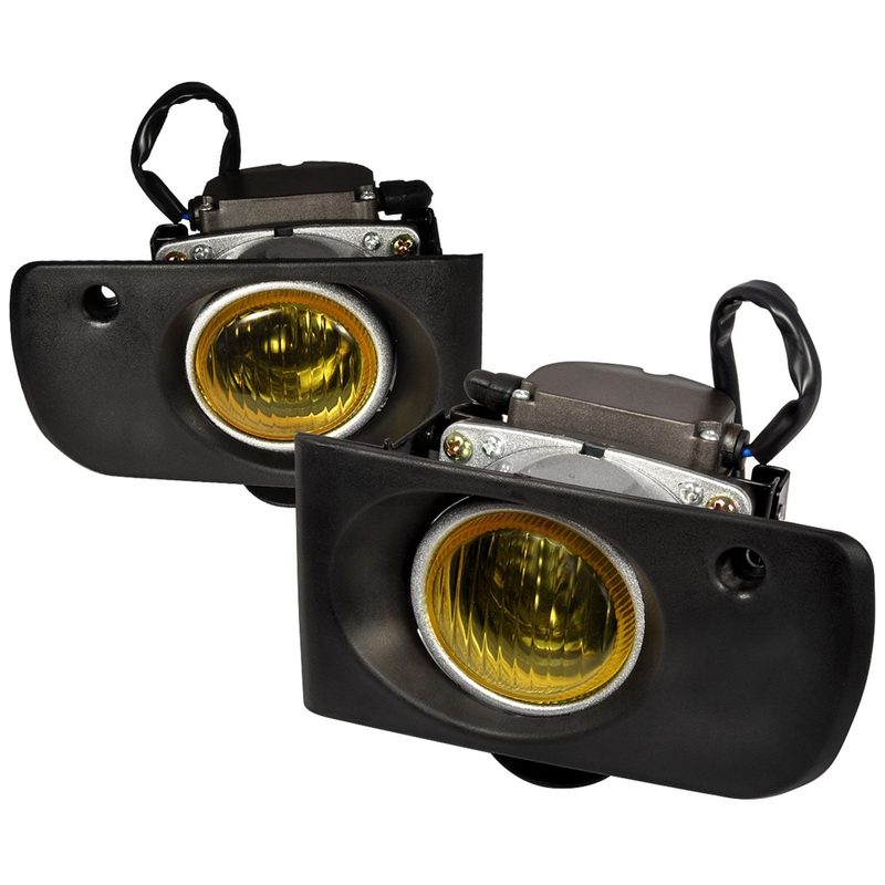 1994-1997 Acura Integra Coupe/Sedan H3 Fog Lights Kit Chrome/Yellow Lens