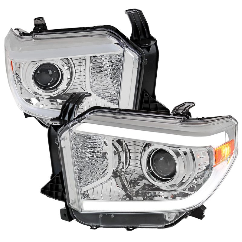 2014-2021 Toyota Tundra LED Projector Headlights Chrome Housing/Clear Lens