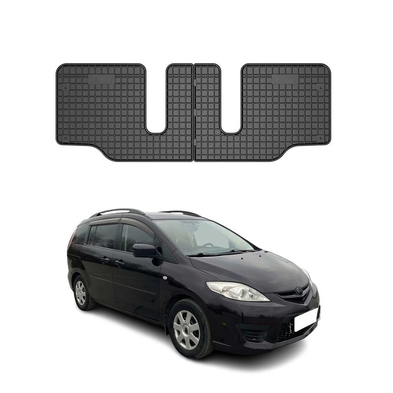 2005-2010 Mazda Premacy Floor Mats Liner 3rd Row All Weather Rubber Black