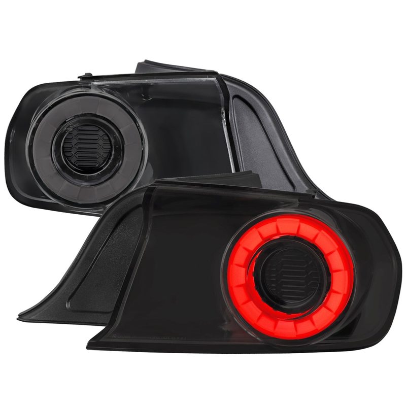 2015-2022 Ford Mustang Coupe/Convertible LED Tail Lights Glossy Black/Smoke