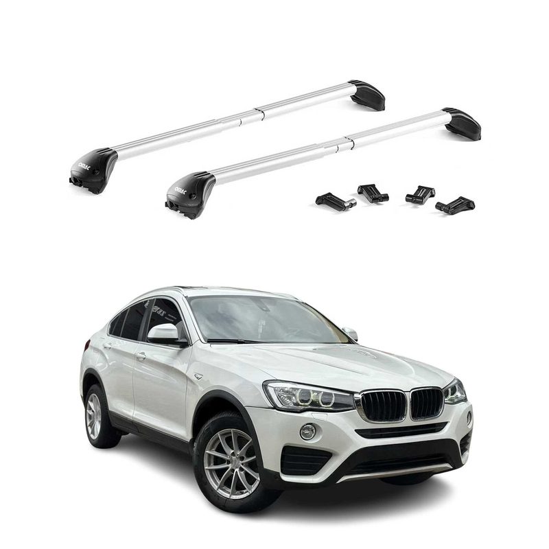 2015-2018 BMW X4 Roof Rack Cross Bars Silver