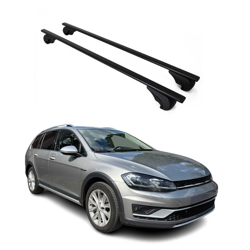 2015-2019 VW Golf SportWagen Mk7 Roof Rack Cross Bars Black
