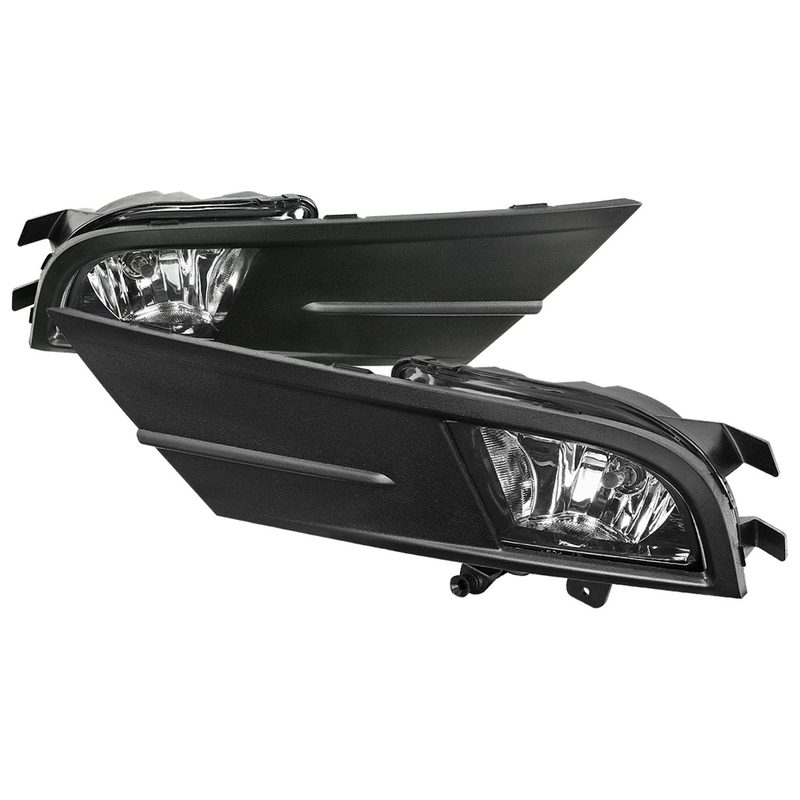 2015-2018 VW Jetta H8 Fog Lights Kit w/ Switch & Wiring Harness Chrome/Clear