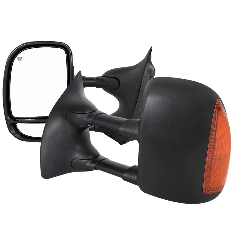1999-2007 Ford F-250/350/450/550 Excursion Heated Towing Mirrors Amber Lens