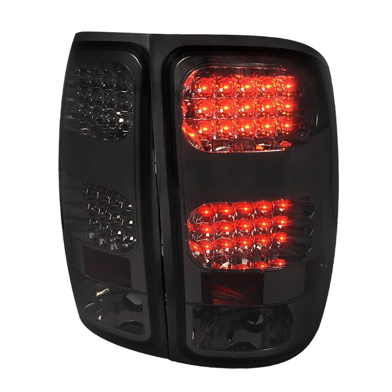 2007-2014 GMC Sierra LED Tail Lights Chrome Housing/Smoke Lens
